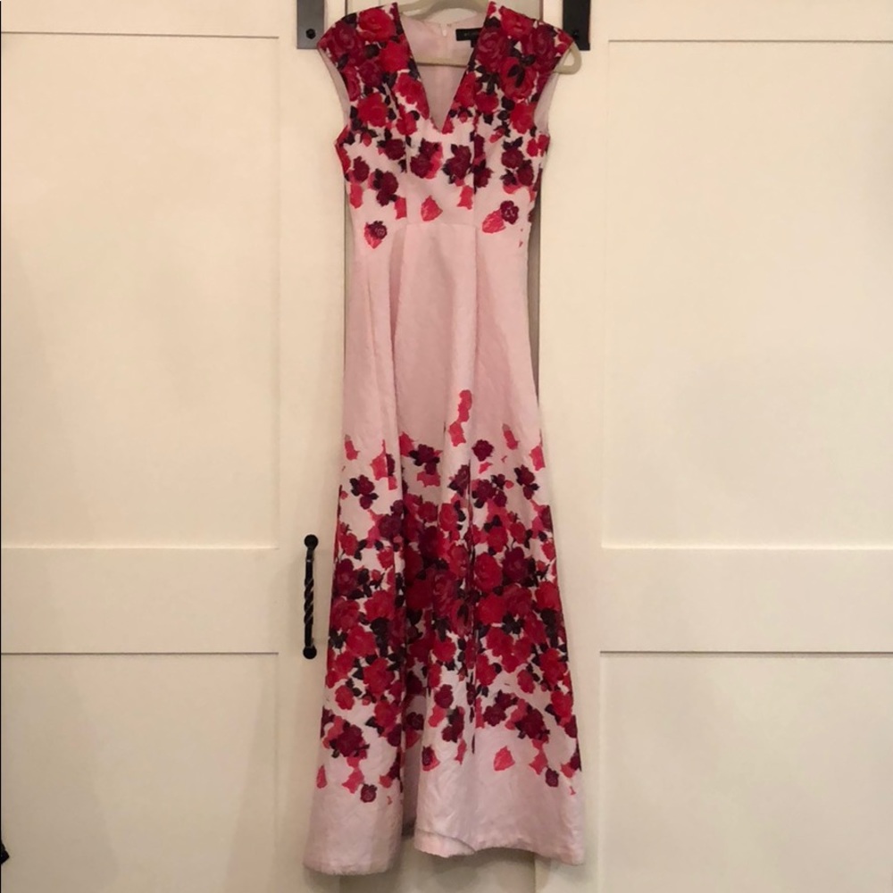 Myra floral jacquard gown